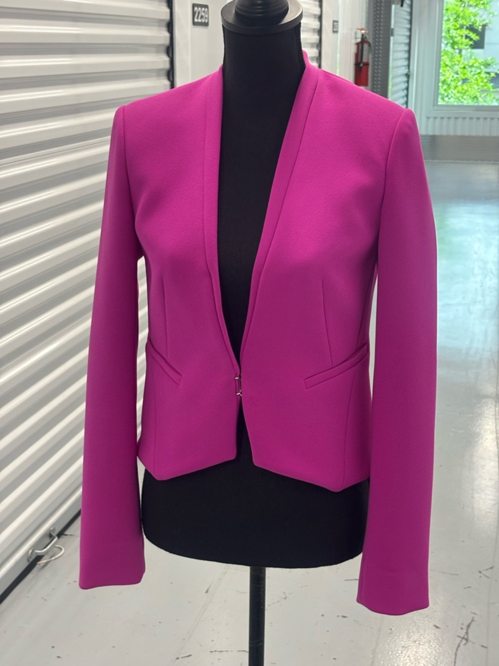 Diane Von Furstenberg Fuchsia Open-Front Blazer Skirt Set - Picture 11 of 16